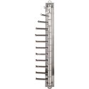 Cascading tie rack. Screw mounted tie/scarf rack. Holds 12 