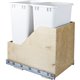 Preassembled 50-Quart Double Pullout Waste Container System 