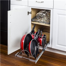 Pots and Pans Pullout Organizer for 15" Base Cabinet. 