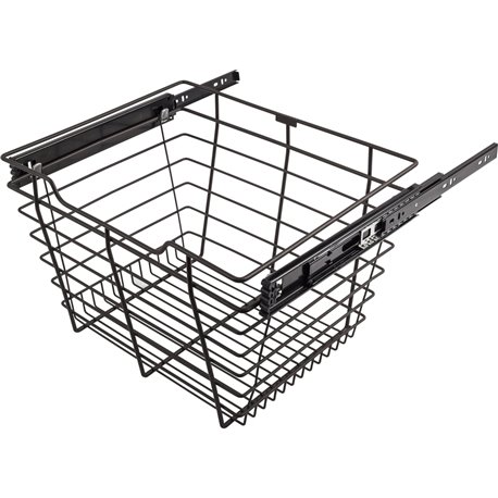 Closet Pull-Out Basket 14"DX17"WX11"H. Heavy-duty wire cons