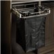  Pullout Hamper. 14" deep 17" wide. Features a Dark Bronze