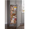 15" Chrome wire pantry pullout with swingout feature with he
