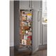 12" Chrome wire pantry pullout with swingout feature with he