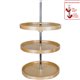 18" Round Banded Lazy Susan Set (3 shelves) w/Twist and Lock