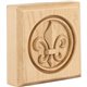 3" x 3" x 7/8" Fleur-de-Lis Rosette Species Alder 