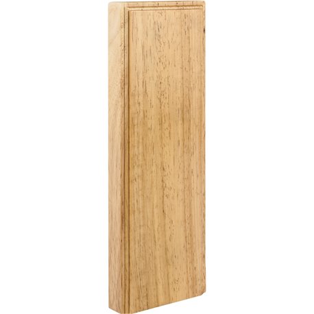 10" x 3-1/2" x 7/8" Plinth Block Species: Rubberwood 