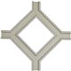 36"W x 2"P x 36"L Inner Diamond Intersection for 5" Traditional Coffered Ceiling System
