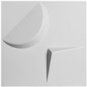 11 7/8"W x 11 7/8"H Apollo EnduraWall Decorative 3D Wall Panel, White