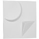 11 7/8"W x 11 7/8"H Apollo EnduraWall Decorative 3D Wall Panel, White