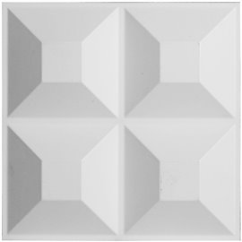 11 7/8"W x 11 7/8"H Swindon EnduraWall Decorative 3D Wall Panel, White