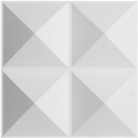 11 7/8"W x 11 7/8"H Tirana EnduraWall Decorative 3D Wall Panel, White