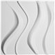 19 5/8"W x 19 5/8"H Wave EnduraWall Decorative 3D Wall Panel, White