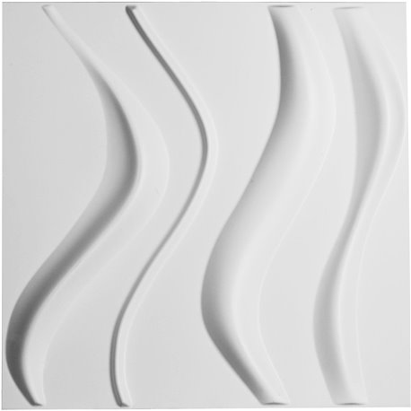 19 5/8"W x 19 5/8"H Wave EnduraWall Decorative 3D Wall Panel, White