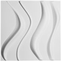 19 5/8"W x 19 5/8"H Wave EnduraWall Decorative 3D Wall Panel, White