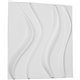 19 5/8"W x 19 5/8"H Wave EnduraWall Decorative 3D Wall Panel, White