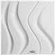 19 5/8"W x 19 5/8"H Wave EnduraWall Decorative 3D Wall Panel, White