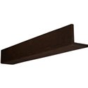 4"W x 4"H x 8'L 2-Sided (L-beam) Rough Sawn Endurathane Faux Wood Ceiling Beam, Espresso Finish