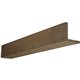 4"W x 4"H x 8'L 2-Sided (L-beam) Rough Sawn Endurathane Faux Wood Ceiling Beam, Espresso Finish