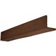 4"W x 4"H x 8'L 2-Sided (L-beam) Rough Sawn Endurathane Faux Wood Ceiling Beam, Espresso Finish