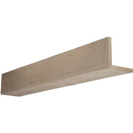 4"W x 4"H x 12'L 2-Sided (L-beam) Rough Sawn Endurathane Faux Wood Ceiling Beam, Espresso Finish