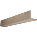 4"W x 4"H x 12'L 2-Sided (L-beam) Rough Sawn Endurathane Faux Wood Ceiling Beam, Espresso Finish