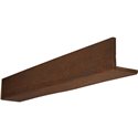 4"W x 4"H x 14'L 2-Sided (L-beam) Rough Sawn Endurathane Faux Wood Ceiling Beam, Espresso Finish