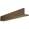 4"W x 4"H x 16'L 2-Sided (L-beam) Rough Sawn Endurathane Faux Wood Ceiling Beam, Espresso Finish