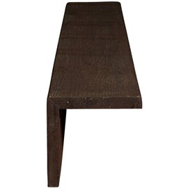 4"W x 4"H x 18'L 2-Sided (L-beam) Rough Sawn Endurathane Faux Wood Ceiling Beam, Espresso Finish