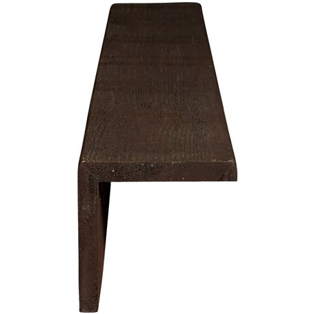 4"W x 4"H x 18'L 2-Sided (L-beam) Rough Sawn Endurathane Faux Wood Ceiling Beam, Espresso Finish