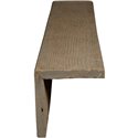 4"W x 4"H x 20'L 2-Sided (L-beam) Rough Sawn Endurathane Faux Wood Ceiling Beam, Espresso Finish