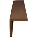 4"W x 4"H x 22'L 2-Sided (L-beam) Rough Sawn Endurathane Faux Wood Ceiling Beam, Espresso Finish