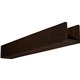 10"W x 10"H x 12'L 3-Sided (U-beam) Rough Sawn Endurathane Faux Wood Ceiling Beam, Espresso Finish