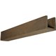 10"W x 10"H x 12'L 3-Sided (U-beam) Rough Sawn Endurathane Faux Wood Ceiling Beam, Espresso Finish