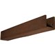 10"W x 10"H x 12'L 3-Sided (U-beam) Rough Sawn Endurathane Faux Wood Ceiling Beam, Espresso Finish