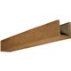 10"W x 10"H x 12'L 3-Sided (U-beam) Rough Sawn Endurathane Faux Wood Ceiling Beam, Espresso Finish