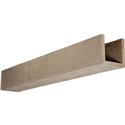 10"W x 10"H x 12'L 3-Sided (U-beam) Rough Sawn Endurathane Faux Wood Ceiling Beam, Espresso Finish