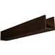 10"W x 10"H x 10'L 3-Sided (U-beam) Riverwood Endurathane Faux Wood Ceiling Beam, Espresso Finish