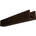 10"W x 10"H x 10'L 3-Sided (U-beam) Riverwood Endurathane Faux Wood Ceiling Beam, Espresso Finish