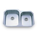 Stainless Steel (16 Gauge) Kitchen Sink with Two Unequal Bow