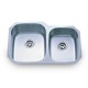 801L-2 Stainless Steel Sink with Two Unequal Bowls