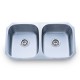 802-2 Stainless Steel Kitchen Sink with Two Equal Bowls.