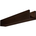 12"W x 12"H x 18'L 3-Sided (U-beam) Sandstone Endurathane Faux Wood Ceiling Beam, Espresso Finish