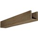 12"W x 12"H x 18'L 3-Sided (U-beam) Sandstone Endurathane Faux Wood Ceiling Beam, Espresso Finish