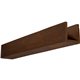 12"W x 12"H x 18'L 3-Sided (U-beam) Sandstone Endurathane Faux Wood Ceiling Beam, Espresso Finish