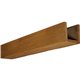 12"W x 12"H x 18'L 3-Sided (U-beam) Sandstone Endurathane Faux Wood Ceiling Beam, Espresso Finish
