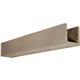 12"W x 12"H x 18'L 3-Sided (U-beam) Sandstone Endurathane Faux Wood Ceiling Beam, Espresso Finish