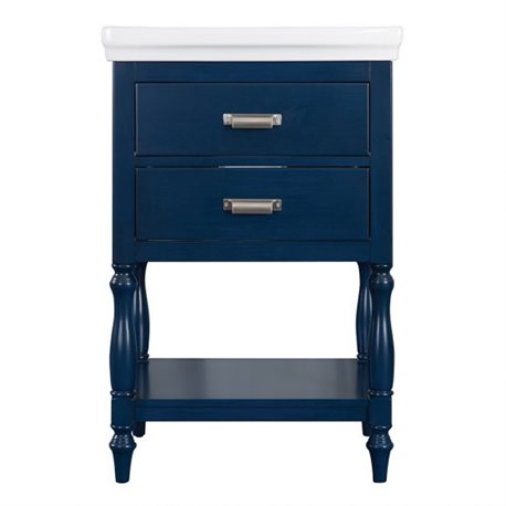 CHERIE 24" ROYAL BLUE BATHROOM VANITY COMBO