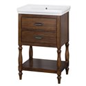 CHERIE 24" RICH DARK WALNUT BATHROOM VANITY COMBO