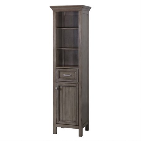 BRANTLEY 19″ X 70″ LINEN CABINET - Distressed Grey Finish