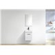 Bliss 16" High Gloss White Wall Mount Modern Bathroom Vanity